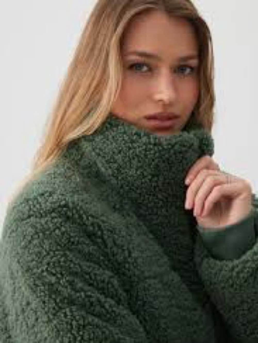 ARDENE Cozy Forest Green Sherpa Jacket BRAND NEW - woman’s size Medium On Trend